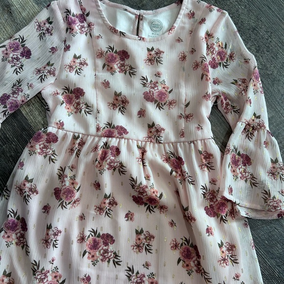 Wonder Nation Pink Floral Kids Dress - Picture 2 of 4